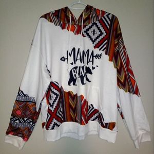 Women's Hooded Sweatshirt XXL..Multi-colored Southwestern..